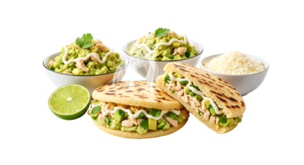 delicious arepa sandwich transparent background perfect for menu design