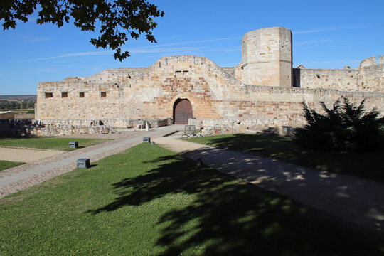 ruined medieval castle in zamora in spain 