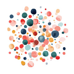 Fototapeta premium Abstract Watercolor Circles Scattered Composition