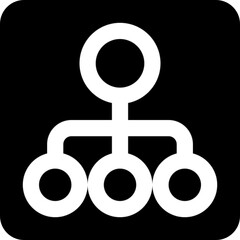 Tree chart icon for hierarchical data visualization