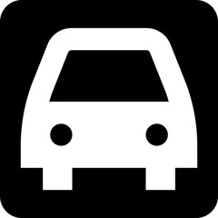 Car icon for transportation and travel