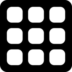 Grid layout icon for design organization