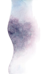 水のような流れとグラデーションが美しい流水形の水彩画