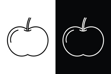 Simple Cherry Icon Vector for Summer Food Graphic and UI Design