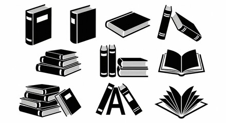 Varied book illustrations showcase the importance of reading and knowledge access