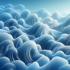 Fototapeta premium Ice Blue Frost Liquid Gradient Flow
