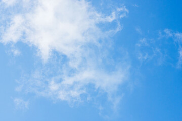 夏の青空と日差しに輝く夏の雲106