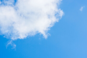 夏の青空と日差しに輝く夏の雲108