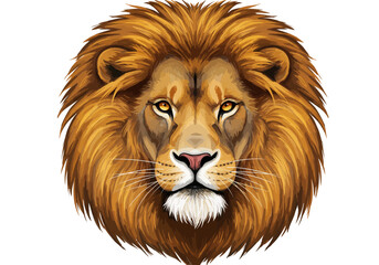 Lion head illustration, majestic king of jungle artwork, wild animal portrait drawing, powerful wildlife sketch, African predator decor, regal symbol art