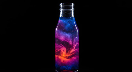 Galaxy Liquid Bottle PNG