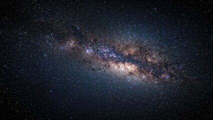 Galactic scene with starry night and glowing nebula