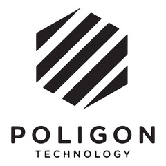 Polygon technology logo isolated on white
