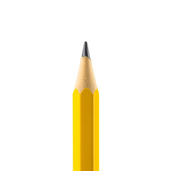 Close-up of Sharpened Yellow Pencil Point Against Black Background
