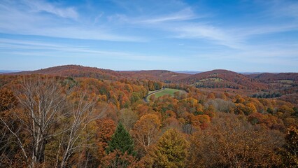 Obraz premium Fall foliage covering the countryside