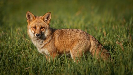 Fototapeta premium Wild fox showcasing brown fur