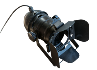 Foco par negro con viseras. Imagen aislada. Fondo transparente