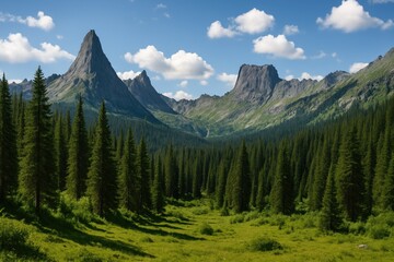 Obraz premium Range of Ergaki in the Western Sayan Mountains