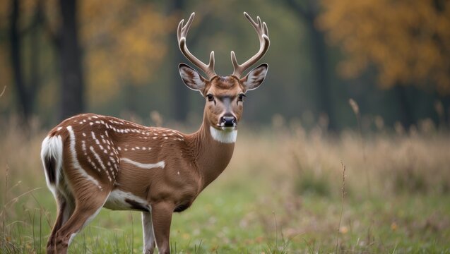 Fallow deer, scientifically named Dama mesopotamica, is a ruminant mammal