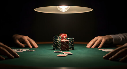 Dim Lamp Casino Scene PNG