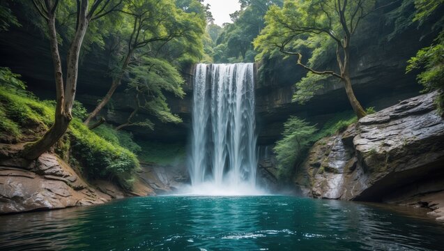 The Charm of Flowing Waterfalls