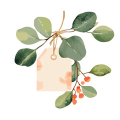 Delicate Eucalyptus Arrangement with Empty Tag