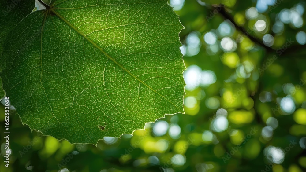 Aufkleber summer and spring themed abstract green leaf texture and pattern background