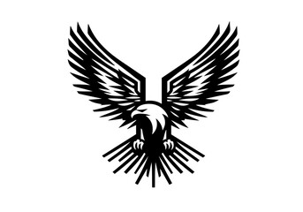 Eagle Geometric Hand Drawn Natural Illustration Vector Isolated by AZ for Books, Arts, Design and Decoration Graphic Asset