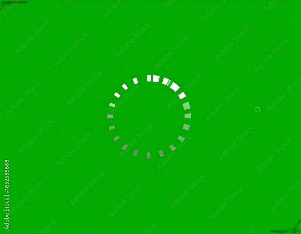 Fototapete abstract green screen with loading circle effect for multimedia projects background