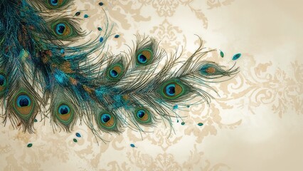 Obraz premium Feathered Peacock Pattern Design