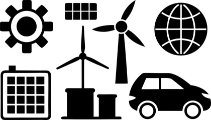 Sustainable energy and future technology concept illustration