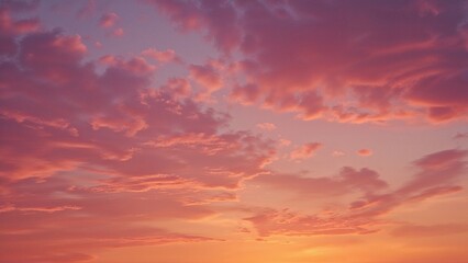 Obraz premium Twilight sky with vibrant clouds at sunset, Romantic summer evening background