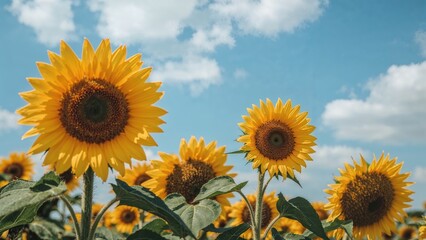Obraz premium Artistic abstract backgrounds with sunflowers