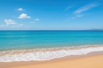 Obraz premium Sunlit oceanfront during summer