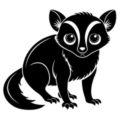 Loris vector clean black silhouette design white background