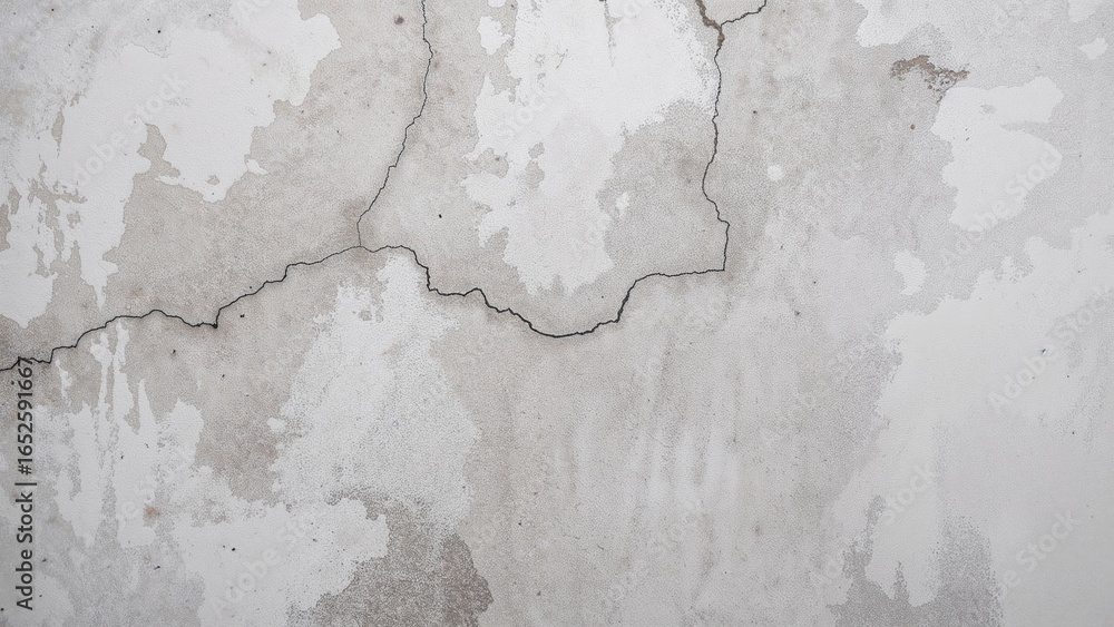 Poster grey plaster wall showing cracks and stretch marks as a textured abstract background