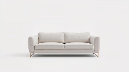 Single Armrest Sofa Displayed on a White Surface