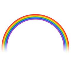 Vibrant Rainbow Arc on Black Background: Perfect for Design Projects
