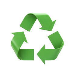 Obraz premium Green Recycling Symbol: Eco-Friendly Waste Management Icon