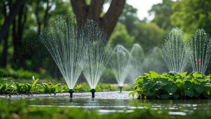 Automated watering system for outdoor gardens