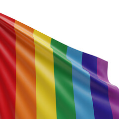 Obraz premium Pride Flag: Vibrant Rainbow Colors, Waving Fabric