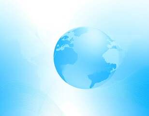 Light blue abstract globe design