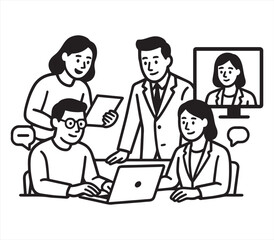 Office Teamwork and Professional Collaboration