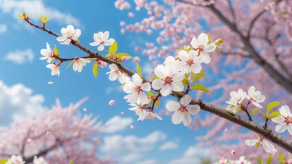 Fototapeta premium Seasonal blooming with room for a message