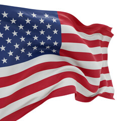 Waving American Flag: USA National Symbol, Patriotic Banner, Stars and Stripes, 4th of July, Independence Day