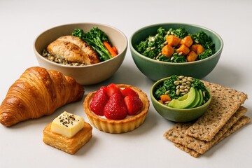 Crispy bread snacks set against a simple flooring backdrop