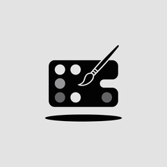 black and white paint brush