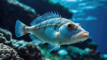 Obraz premium Larval growth of the Spotfin Flounder species