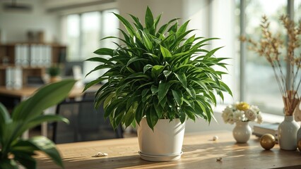 Fototapeta premium Basic green vegetation for workplace horticulture