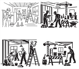 Business Meeting and Team Collaboration Illustration