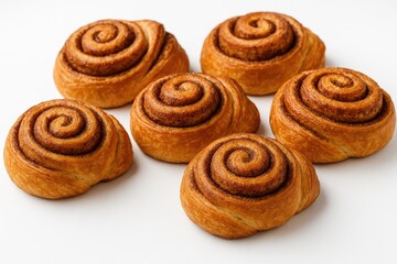 Fototapeta premium Baked treat featuring cinnamon swirls and buttery goodness